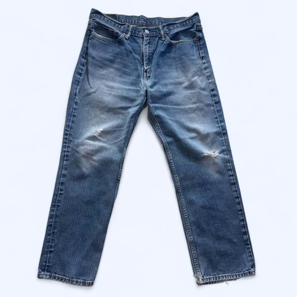 Levi's 514 Straight Leg Blue Denim Jeans 36x30